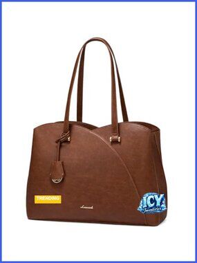 Vintage Leather Work Tote Bag for Women, 15.6 Inch Laptop Computer Bag, Large